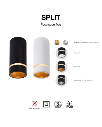 SPLIT * FOCO GU10 BLANCO